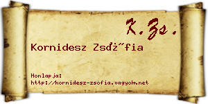 Kornidesz Zsófia névjegykártya