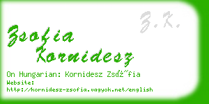 zsofia kornidesz business card
